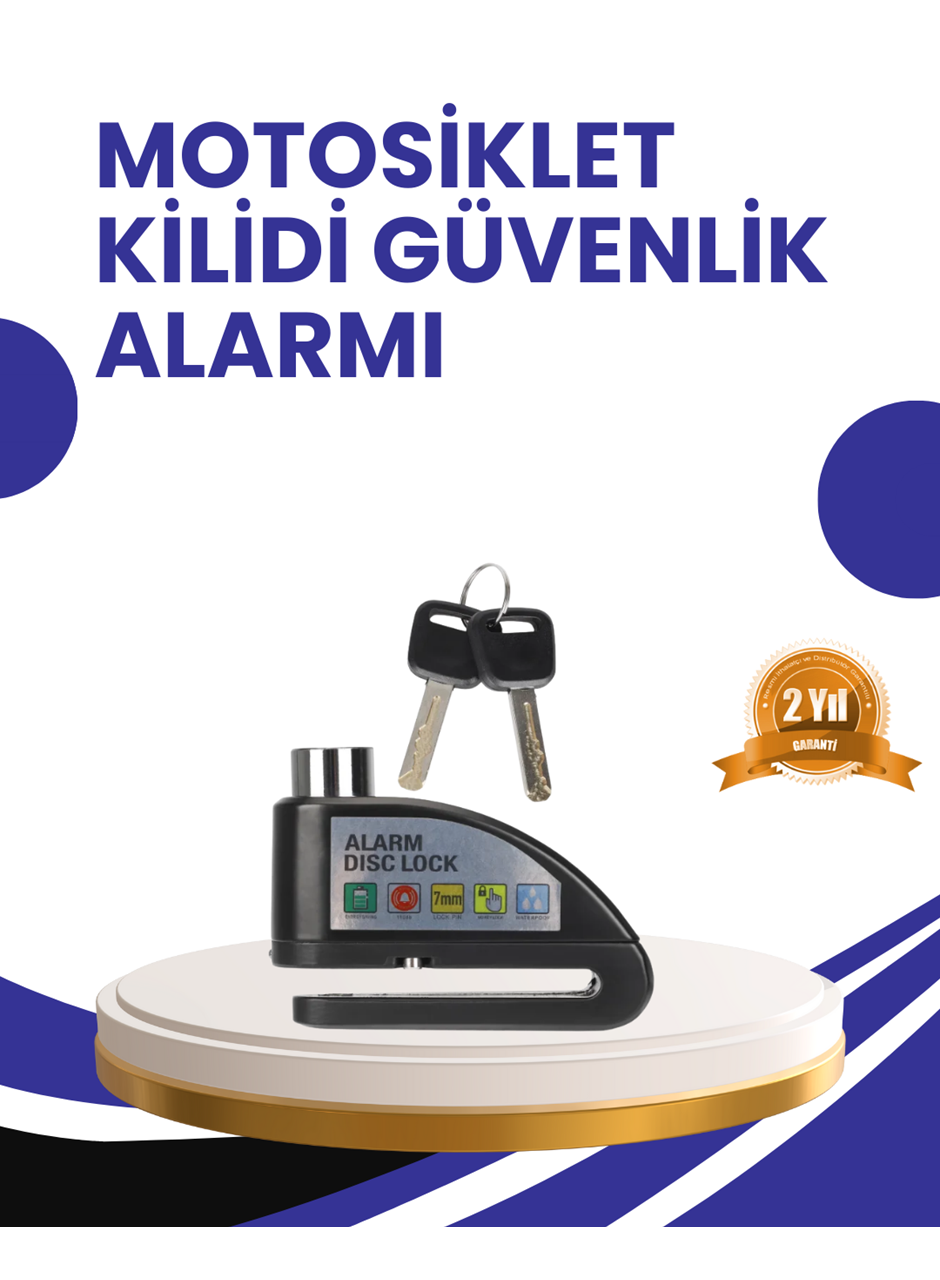 Taşınabilir Alarm Disk Kilidi Motosiklet Scooter Bisiklet Güvenlik