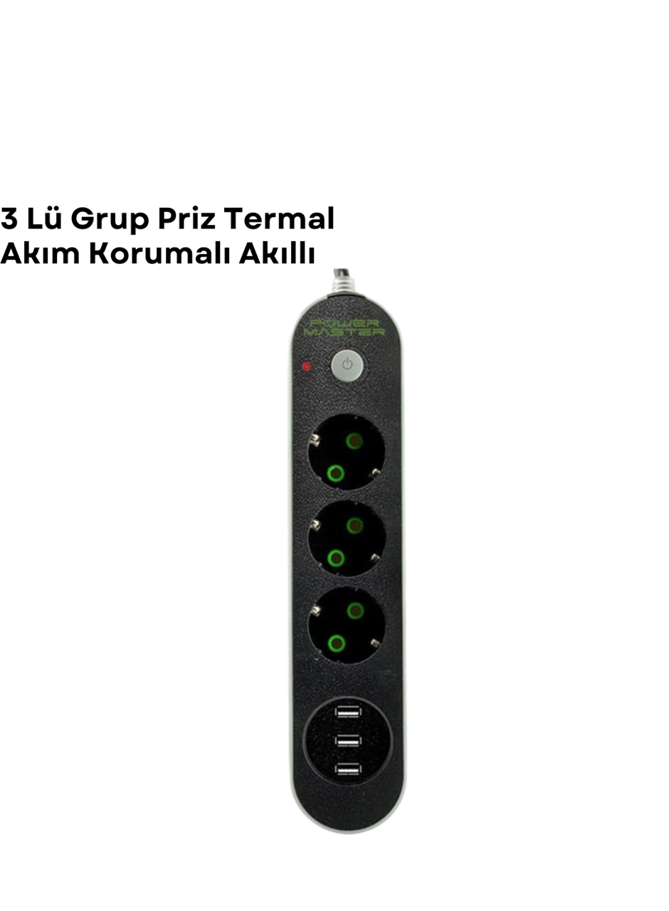 3 USB Portlu Üçlü Priz CXE103