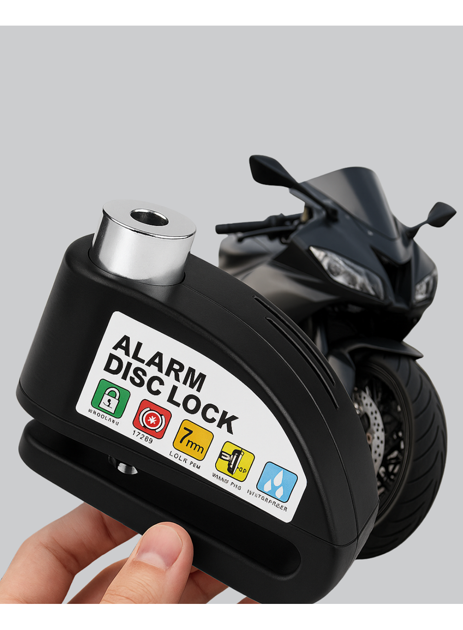110 dB Alarm Disk Kilidi Motosiklet Scooter Bisiklet Güvenlik