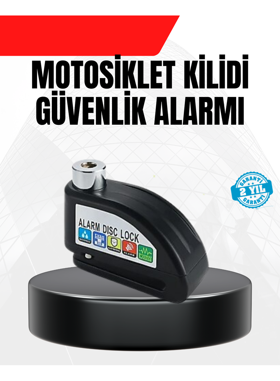 Alarm Disk Fren Kilidi Paslanmaz Çelik Motosiklet Scooter Bisiklet