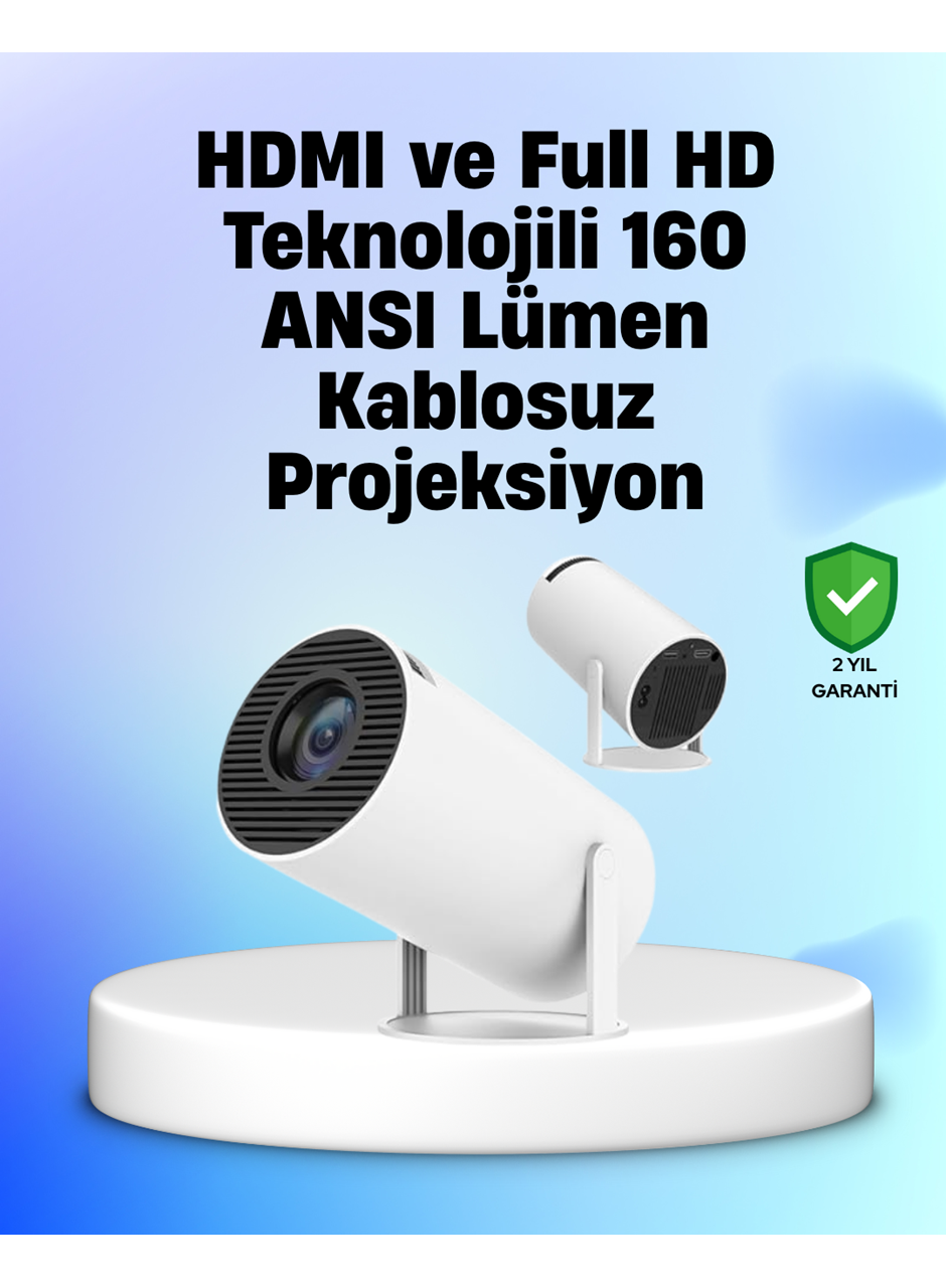 4K Uyumlu 130 İnç Full HD Projeksiyon Cihazı ve Kablosuz Aktarım Özelliği
