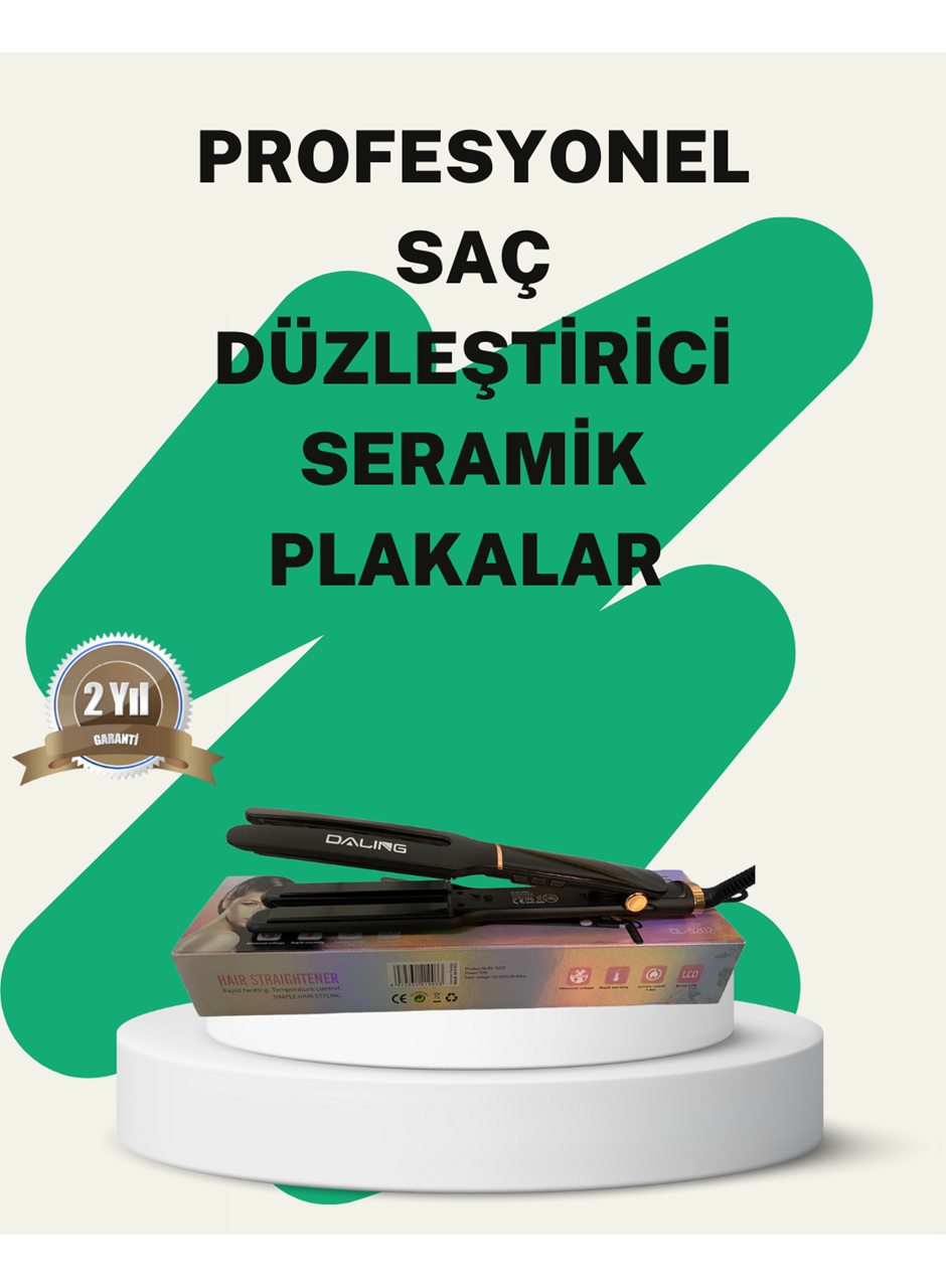 Daling Profesyonel Saç Düzleştirici Seramik Yüzey Tüm Saç Tipleri İçin