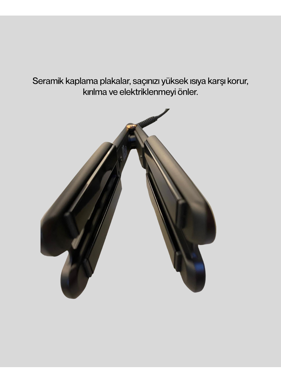 Saç Düzleştirici Seramik Plakalı 230C Hızlı Isınma 360° Kablo