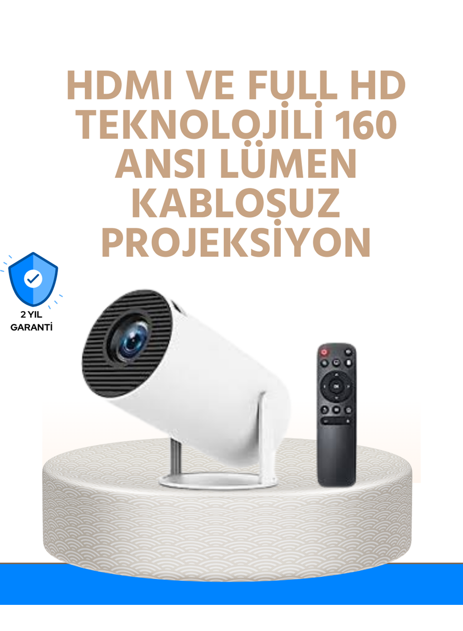 Kablosuz ve Kablolu Bağlantı Seçenekli Ev Tipi Projeksiyon