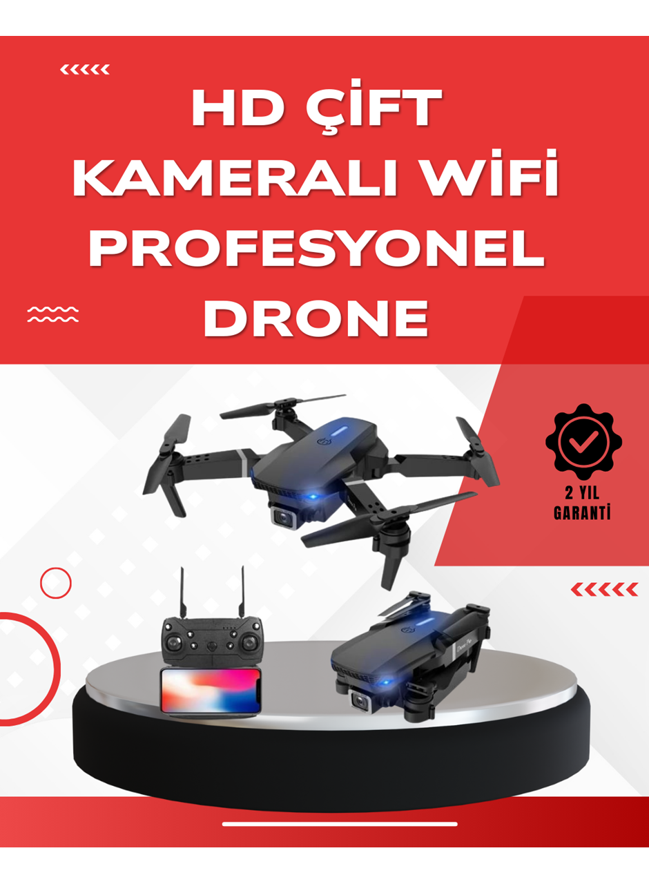 2.4G 4CH Katlanabilir Drone 100 Metre Uçuş Mesafeli