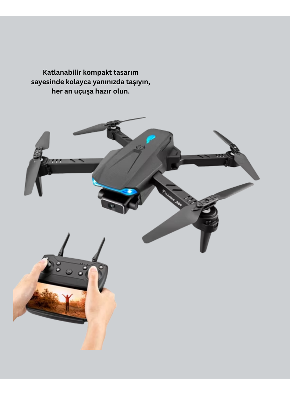 2.4G 4CH Katlanabilir Drone 100 Metre Uçuş Mesafeli