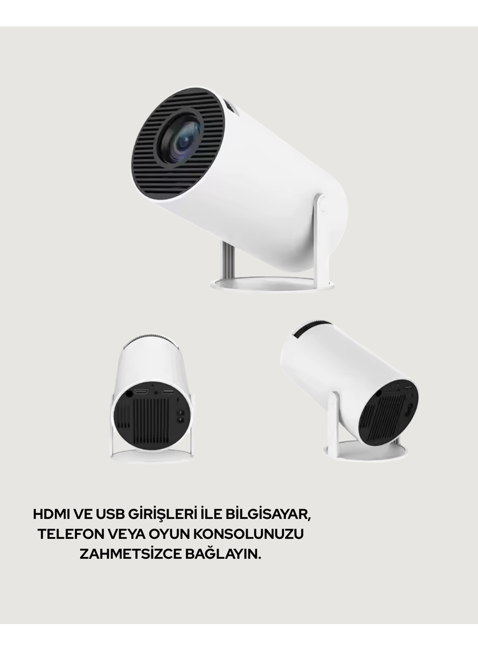 Kablosuz ve Kablolu Bağlantı Seçenekli Ev Tipi Projeksiyon