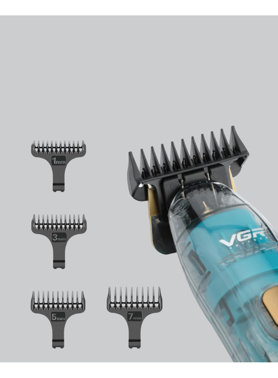 VGR V-695 Şarjlı Saç Sakal Tıraş Makinesi 2600mAh Batarya ve Kılavuz Taraklı