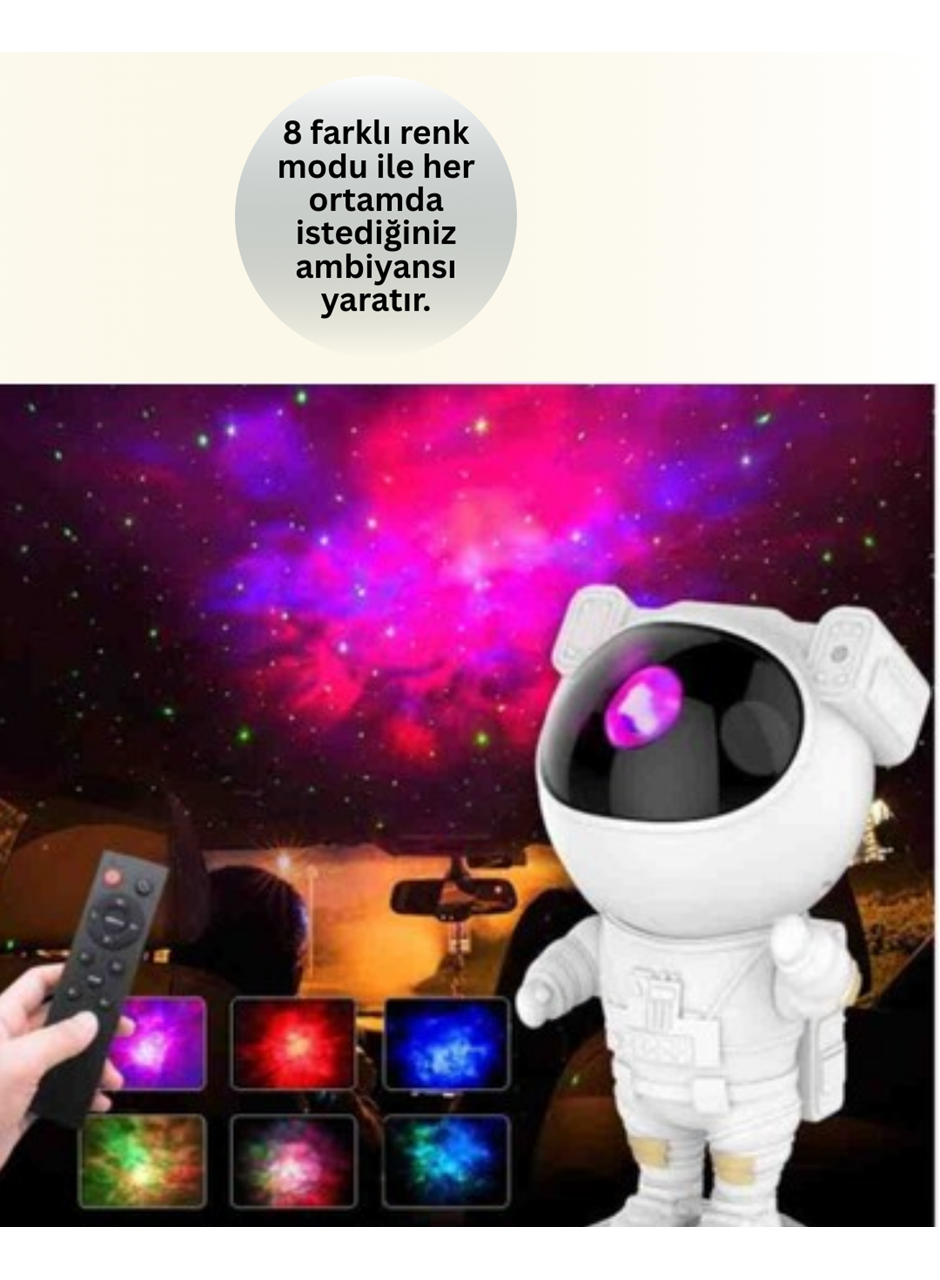 USB Güç Bağlantılı Çok Fonksiyonlu Astronot Gece Lambası