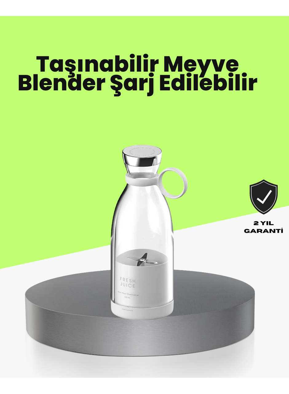 4 Bıçaklı Gıda Sınıfı Paslanmaz Çelik Taşınabilir Blender