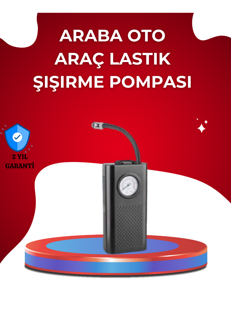 USB Şarjlı Kompakt Elektrikli Hava Kompresörü 3000 mAh