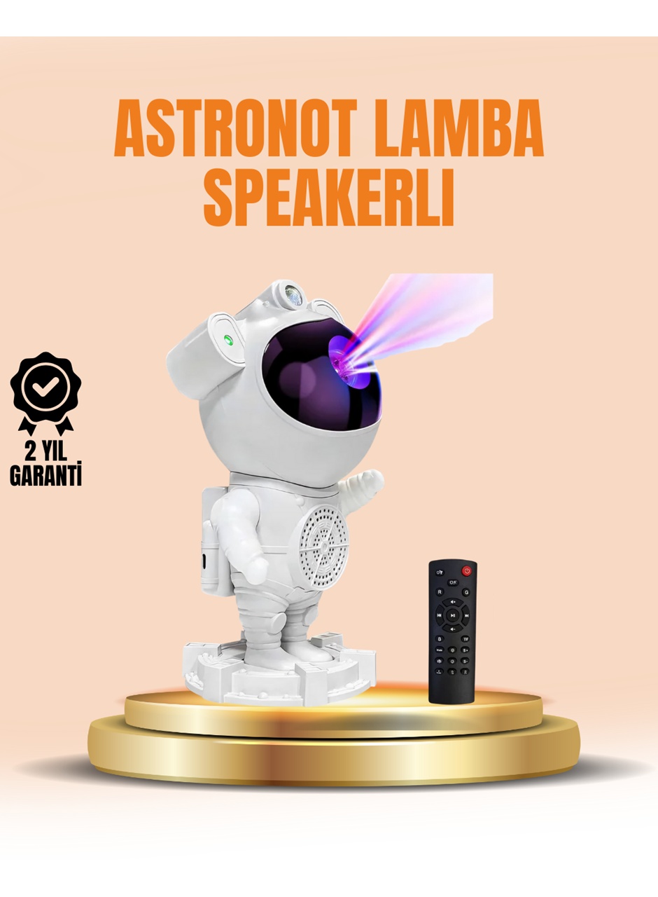 Bluetooth ve Dahili Ses Özellikli Astronot Projeksiyon Lambası