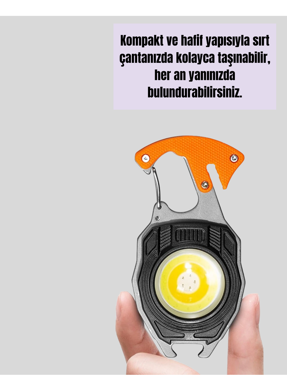 USB Şarjlı Mini LED Anahtarlık Fener