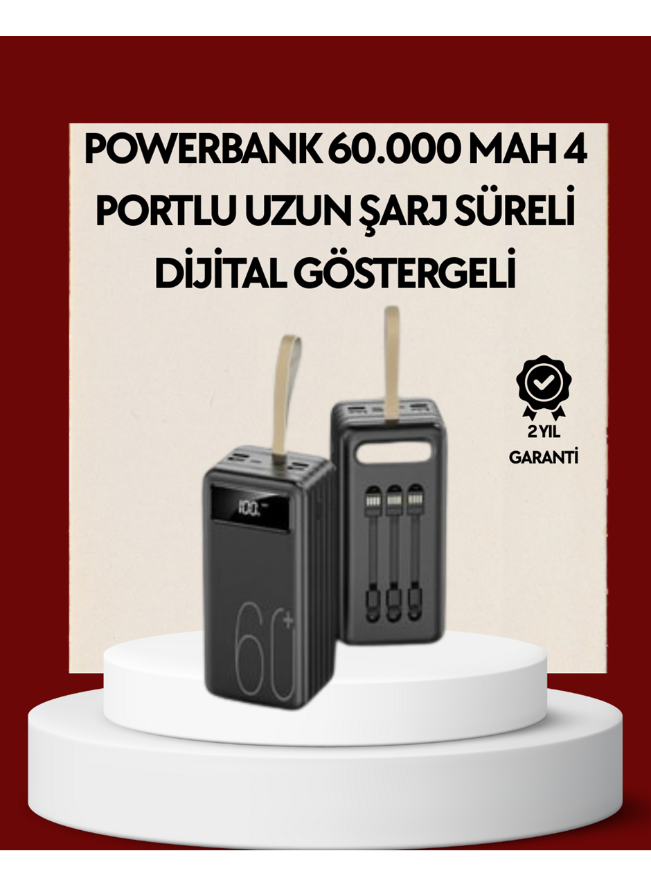 4 Çıkışlı Hızlı Şarj Destekli Powerbank