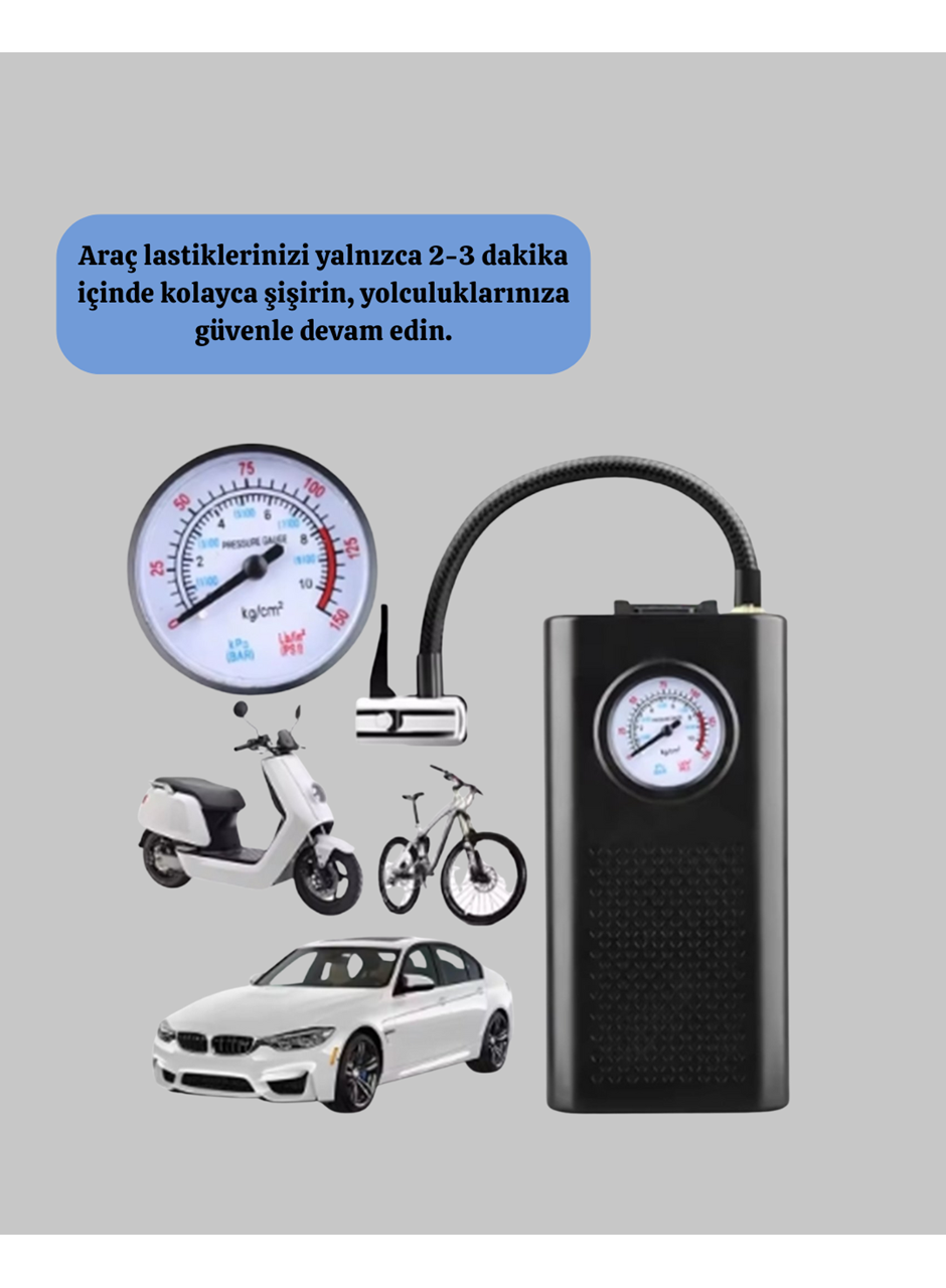 Taşınabilir Elektrikli Oto Motosiklet Bisiklet Lastik Şişirme Pompası