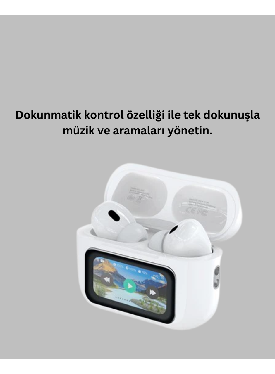Otomatik Bağlantılı Bluetooth Kulaklık ANC Özellikli Su ve Ter Dayanıklı