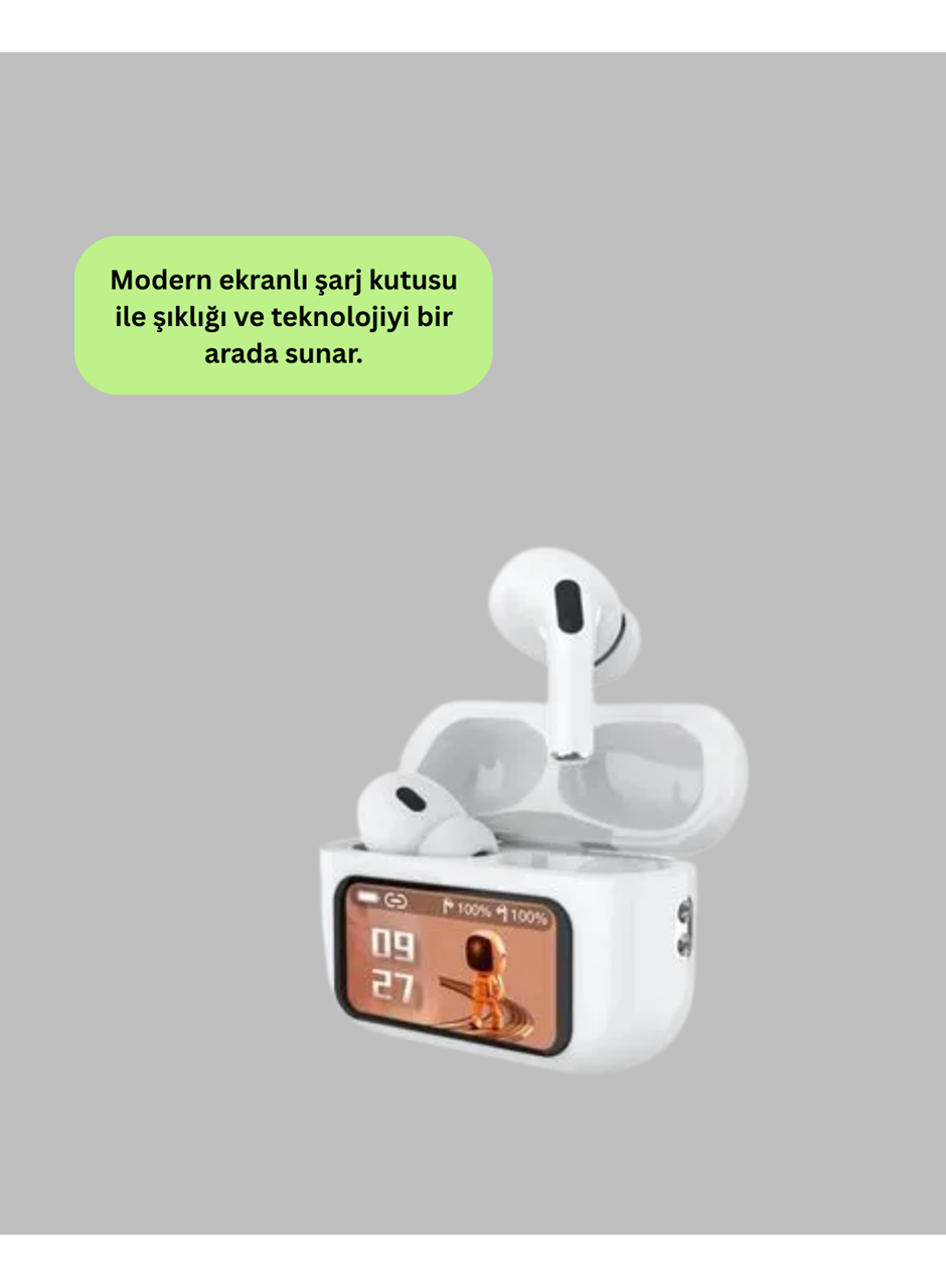 Dokunmatik Ekranlı Bluetooth Kulaklık ANC Gürültü Önleme Suya Dayanıklı