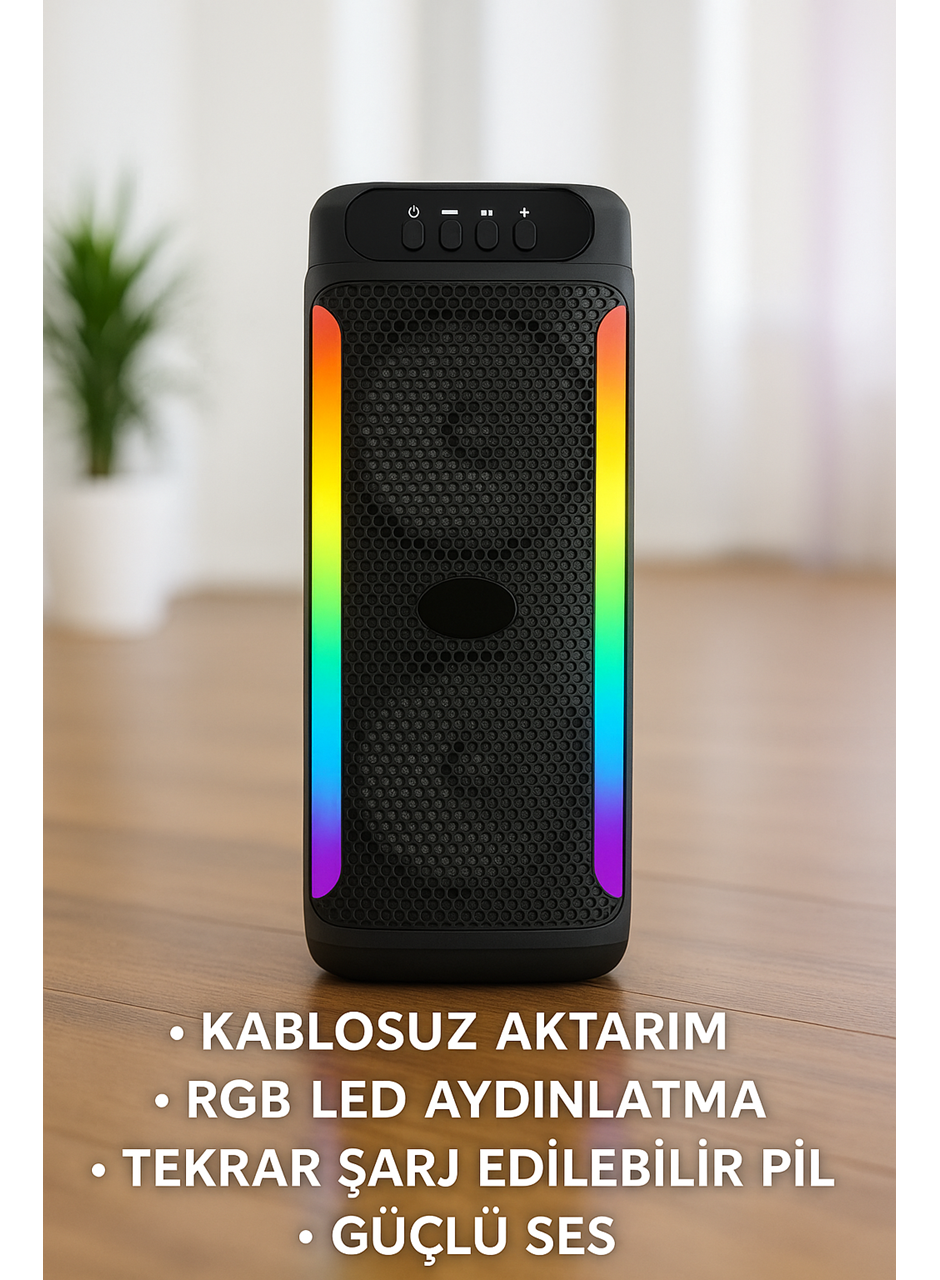 Ev ve Dış Mekan Kullanımına Uygun RGB Işıklı Hoparlör