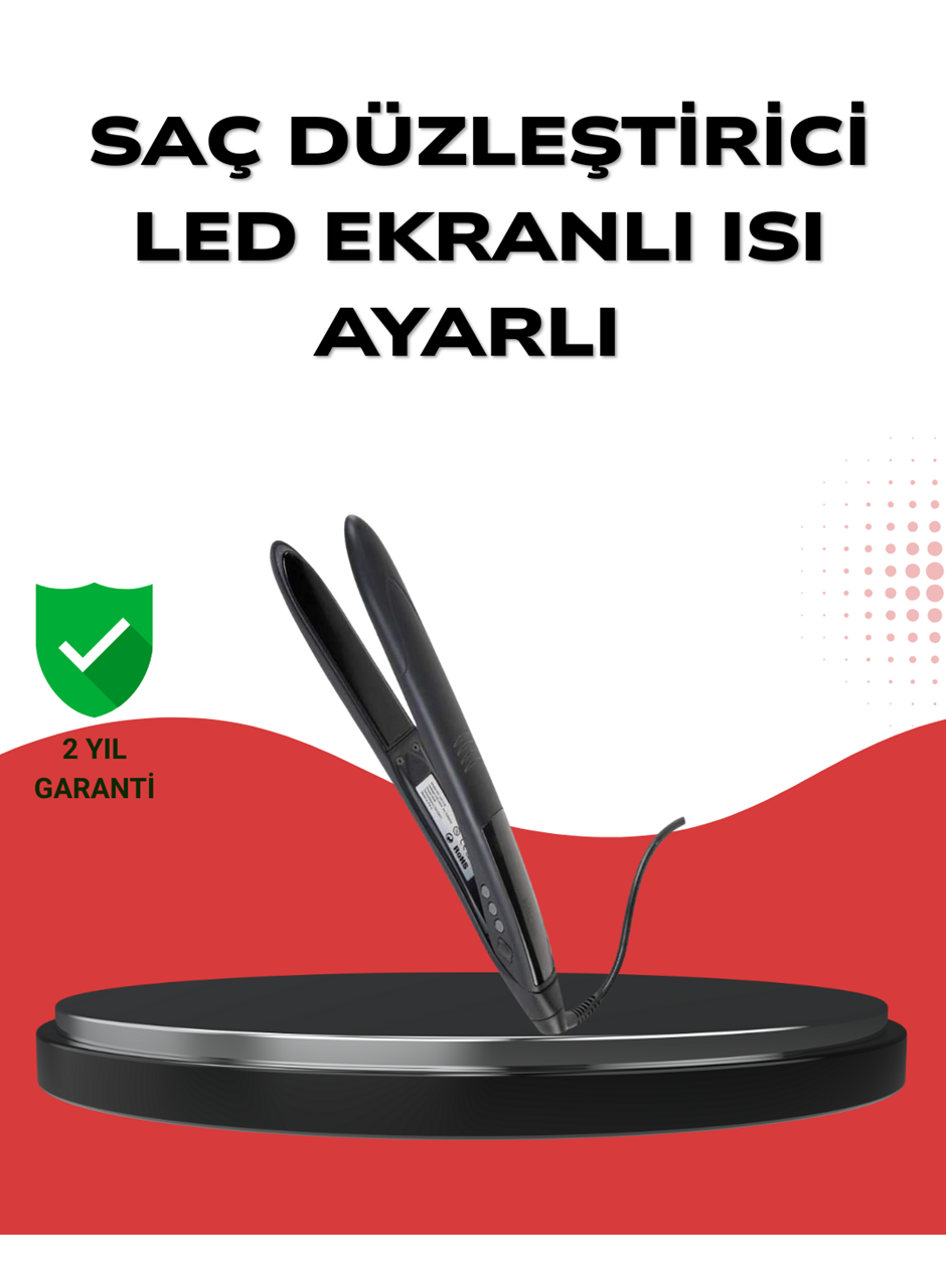 A Kalite Orijinal 2025 Isı Ayarlı Titanyum Seramik Plakalı Profesyonel Saç Düzleştirici