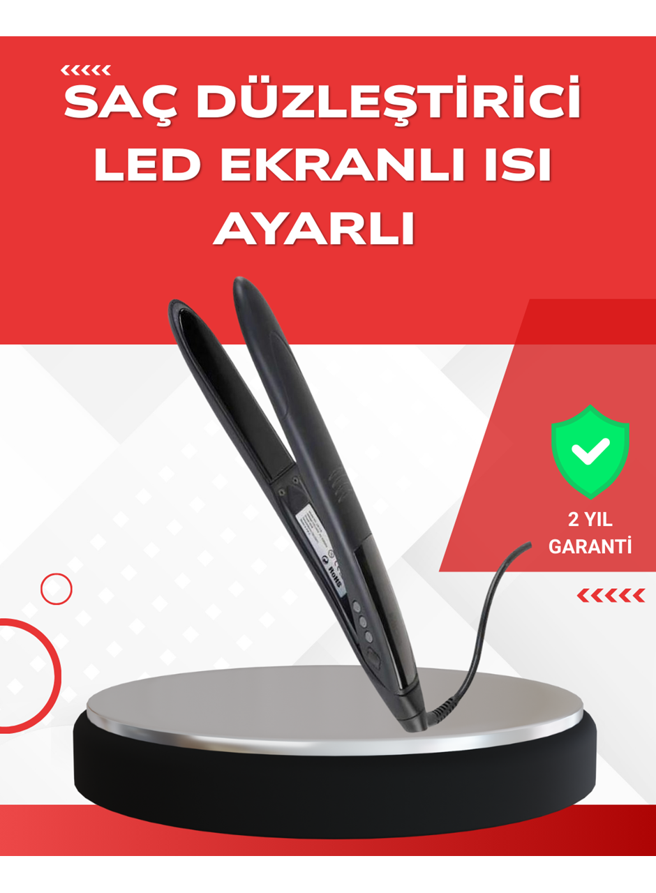 Profesyonel 2025 Saç Düzleştirici Isı Ayarlı Titanyum Seramik Plakalı A Kalite Orijinal