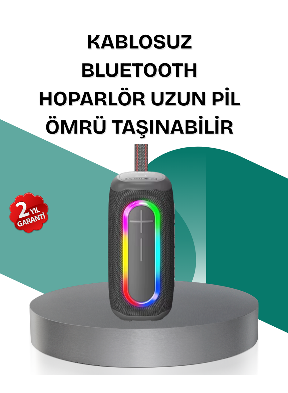 Renkli LED Işıklı Kablosuz Hoparlör IP67 Sertifikalı