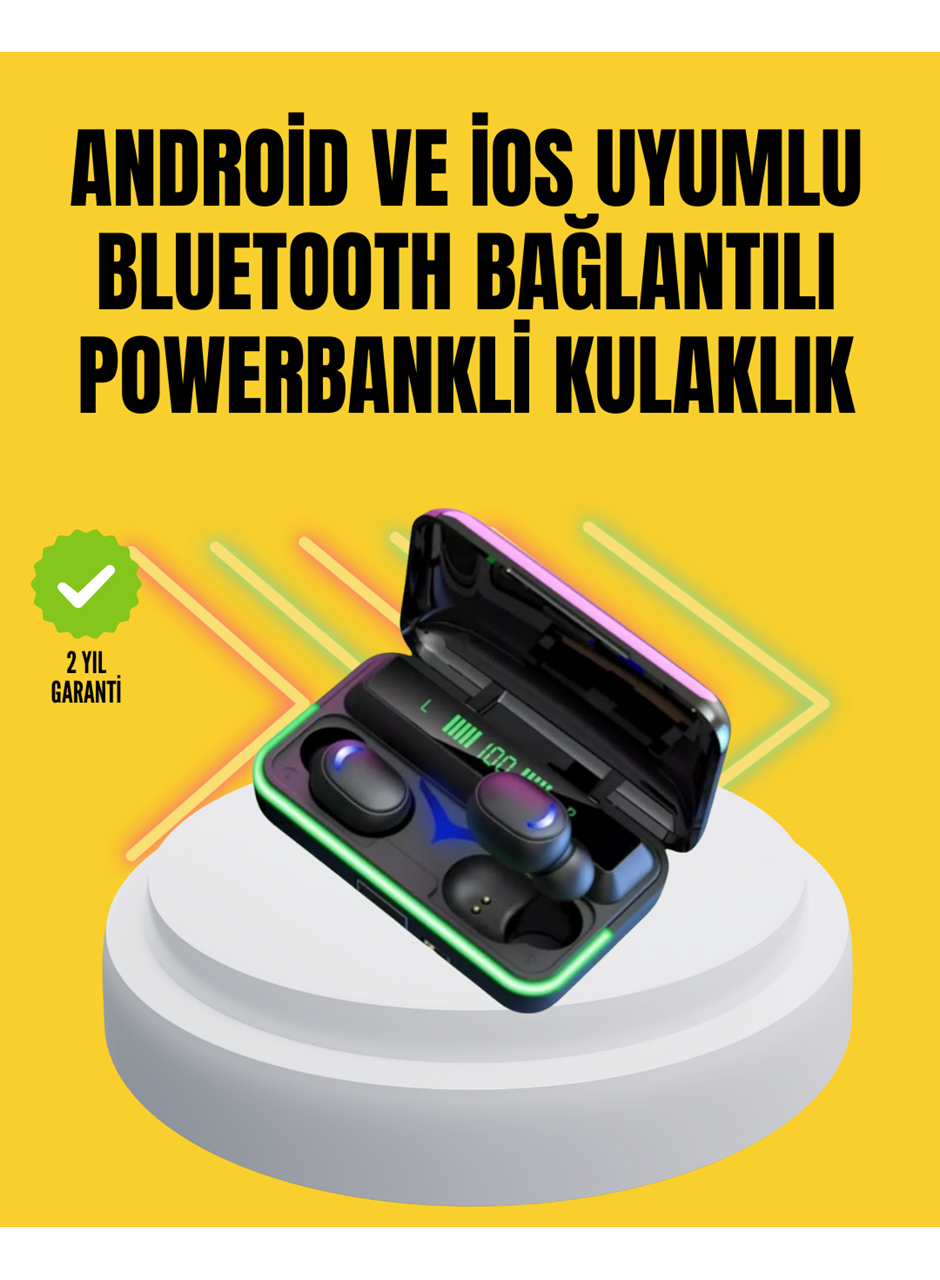 E10 Powerbanklı Bluetooth Kulaklık Oyun Modu ve Şık Tasarım