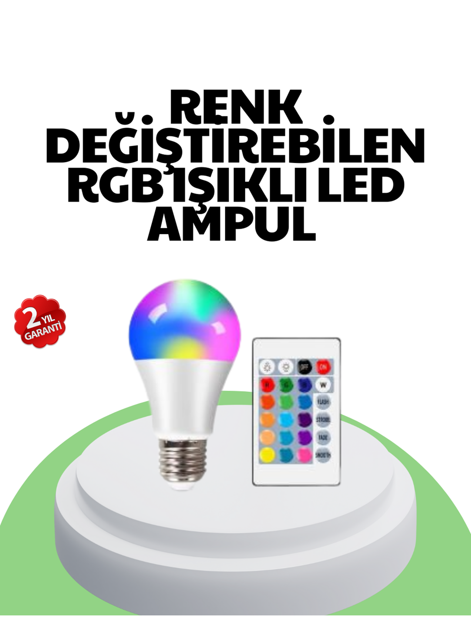 2025 RGB LED Ampul Uzaktan Kumandalı Renkli Işık A Kalite
