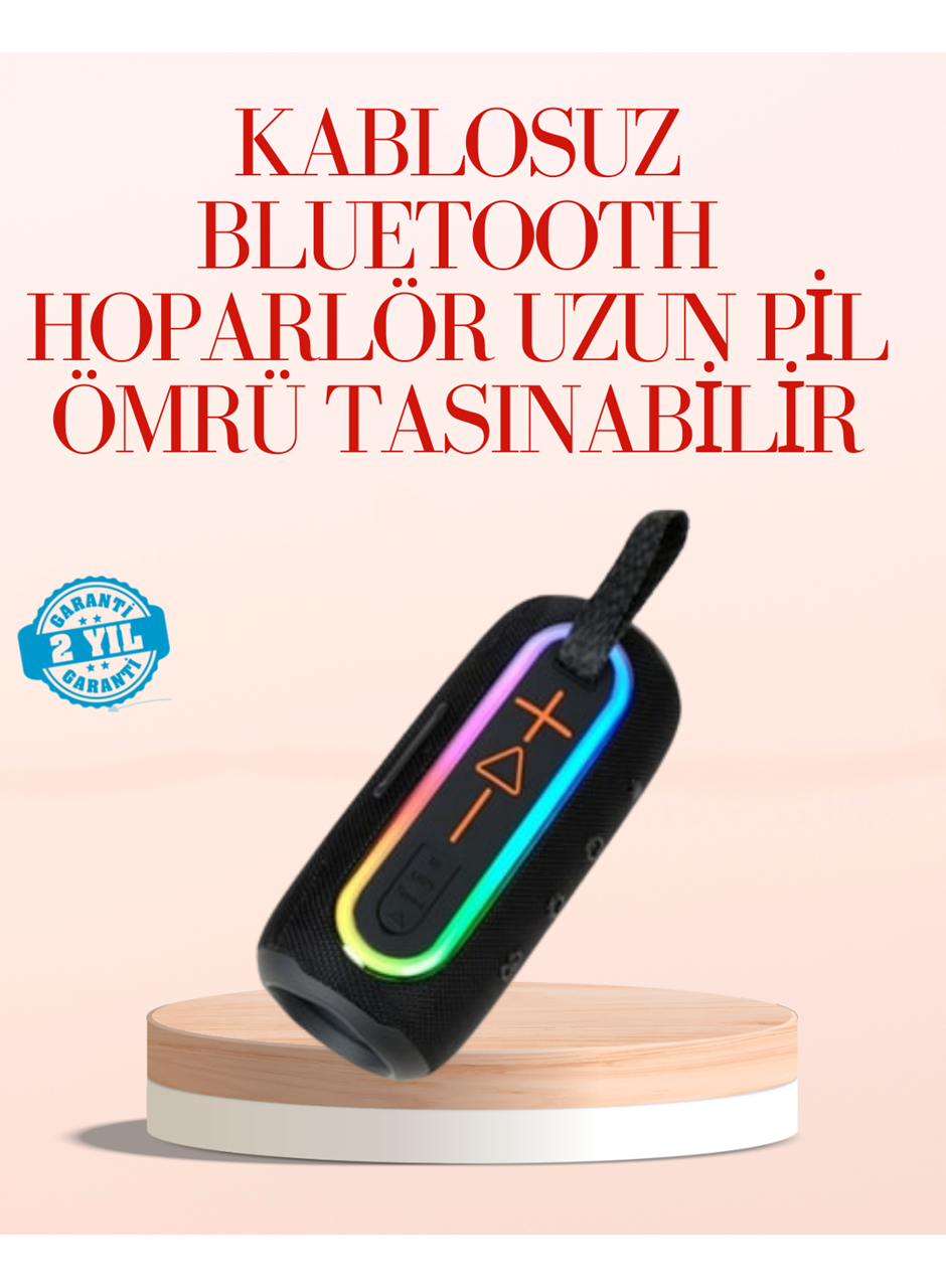 Taşınabilir Bluetooth Hoparlör Kırmızı IP67 Su Geçirmez