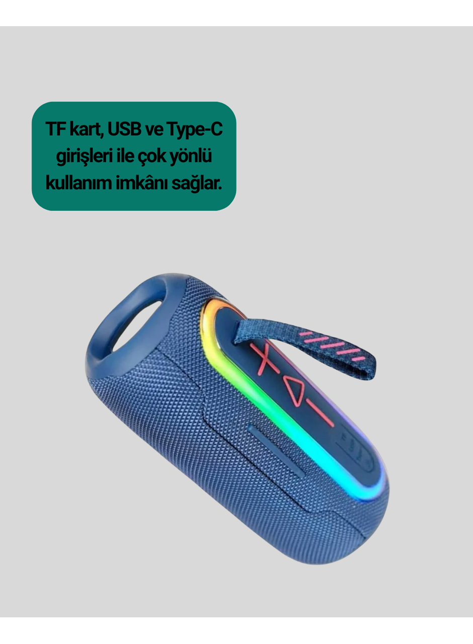 Taşınabilir Bluetooth Hoparlör Kırmızı IP67 Su Geçirmez