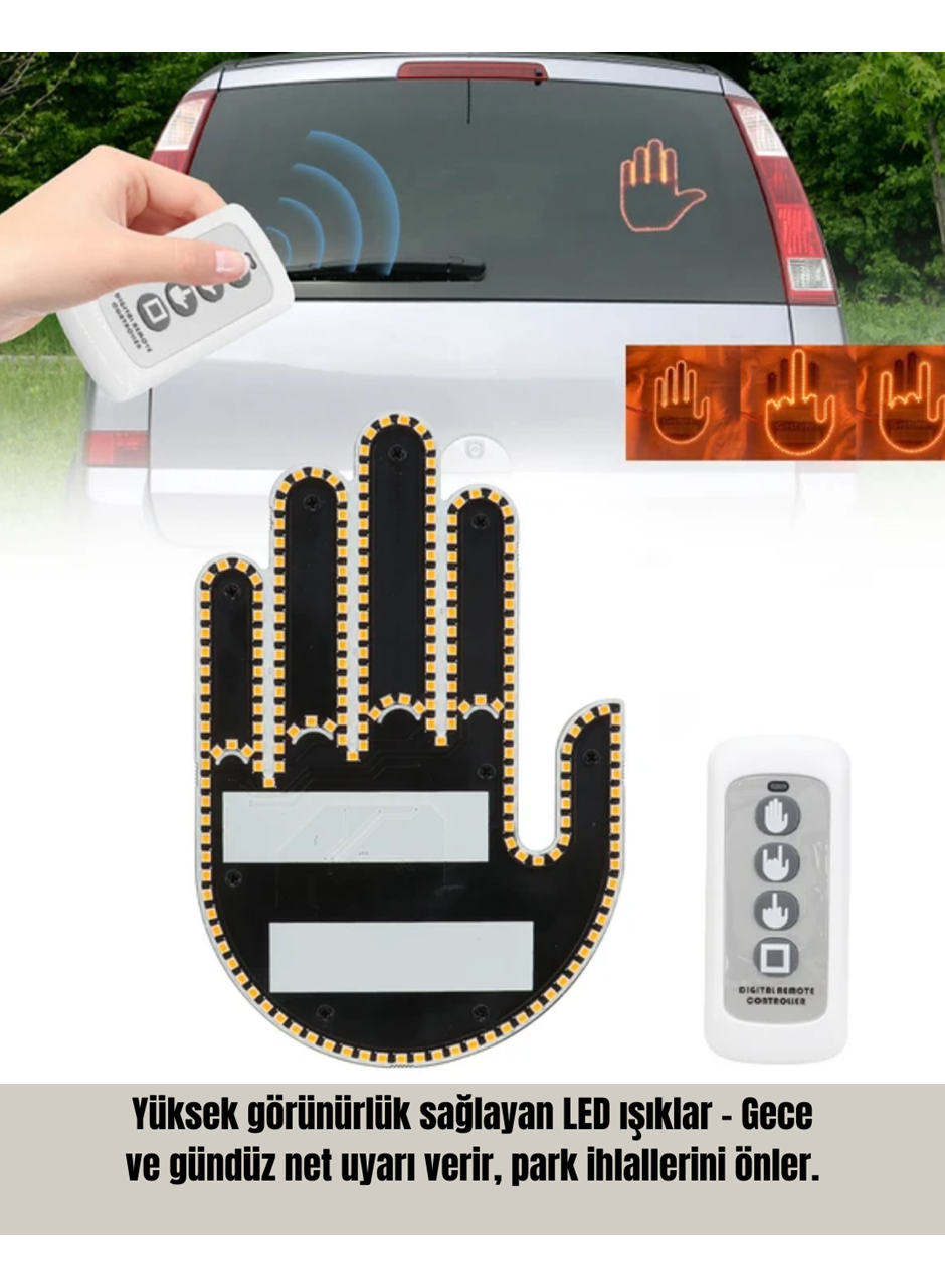 Uzaktan Kumandalı LED El Park Uyarı Cihazı Suya Dayanıklı Enerji Tasarruflu