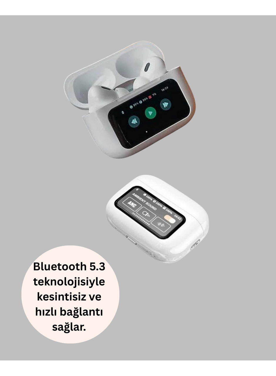 Dokunmatik Kontrollü Gürültü Önleyici Bluetooth Kulaklık Şarj Göstergeli