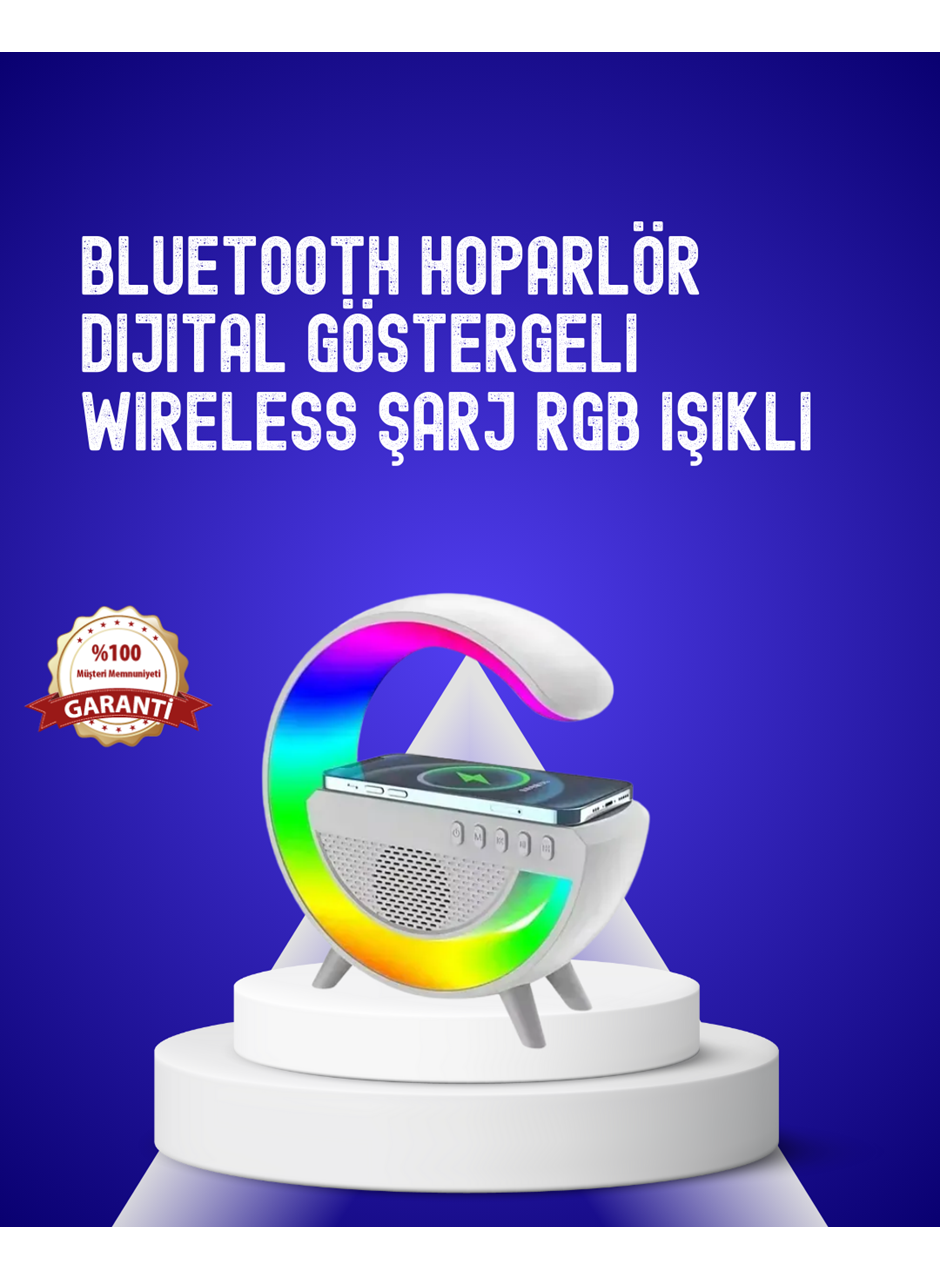 13 Renk Seçenekli Kablosuz Şarj Cihazlı LED Lamba