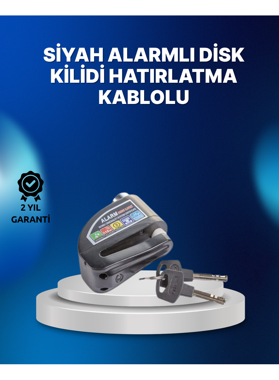 Suya Dayanıklı 110dB Alarmlı Çelik Disk Kilidi