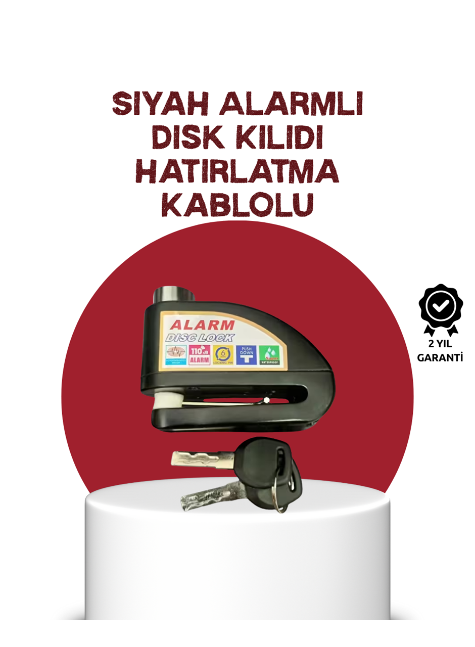 Güvenlik Sensörlü Alarmlı Disk Kilidi Motosiklet ve Bisiklet İçin