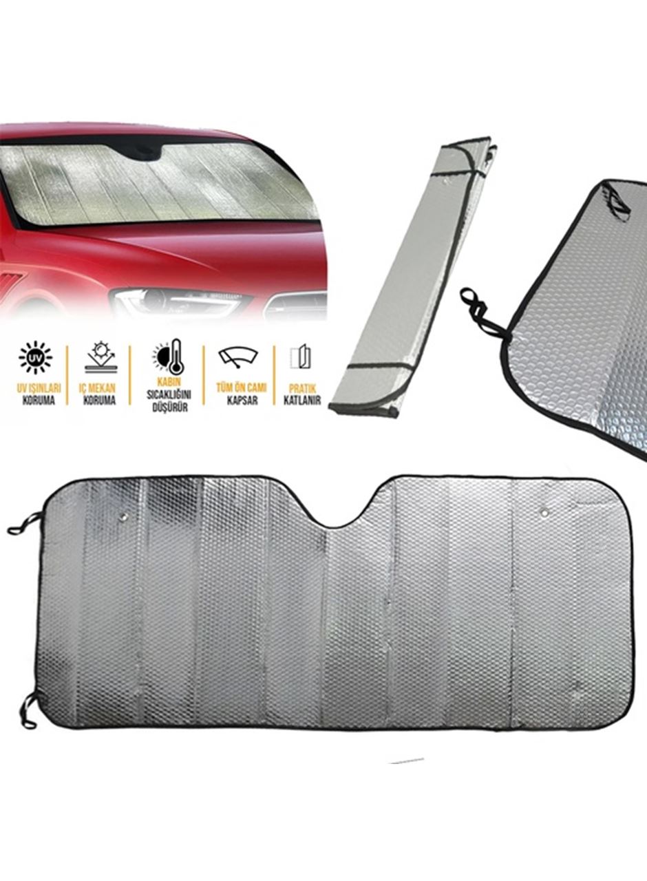 Araç Ön Cam Güneşlik UV ve Isı Koruma Katlanabilir Toyota Corolla Skoda Superb Dacia Duster Ford Focus