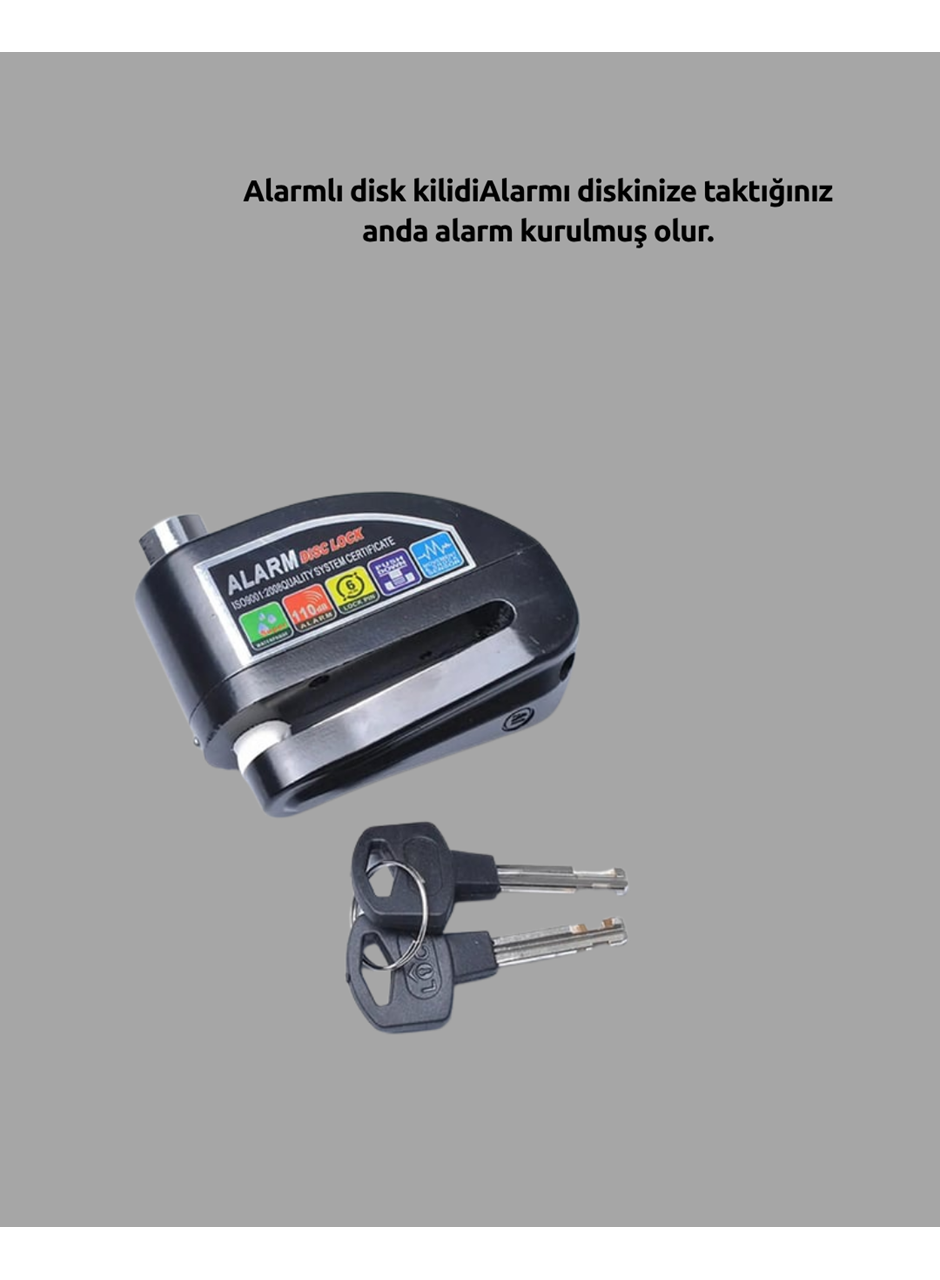 Yüksek Sesli 110dB Çelik Disk Kilidi Su Geçirmez