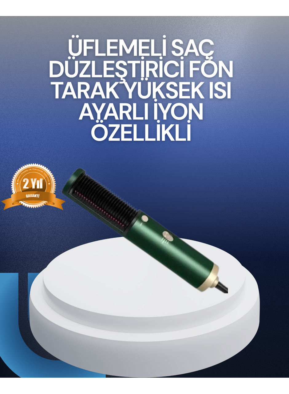 Saç Kurutma, Düzleştirici ve Tarak Tek Cihazda – 3 Kademeli Isı Ayarı