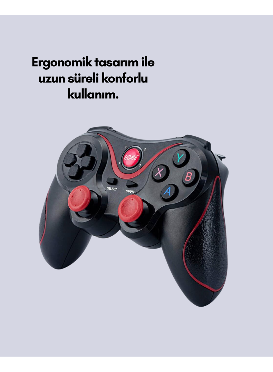 Ergonomik Tasarımlı Kablosuz Bluetooth Gamepad Titreşimli