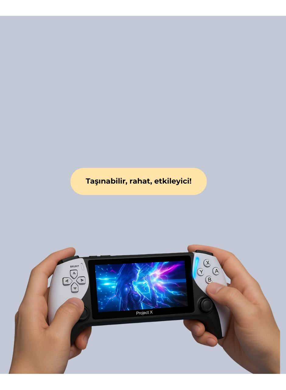 Kompakt ve Hafif Retro Oyun Konsolu 1000 Klasik Oyun Dahil