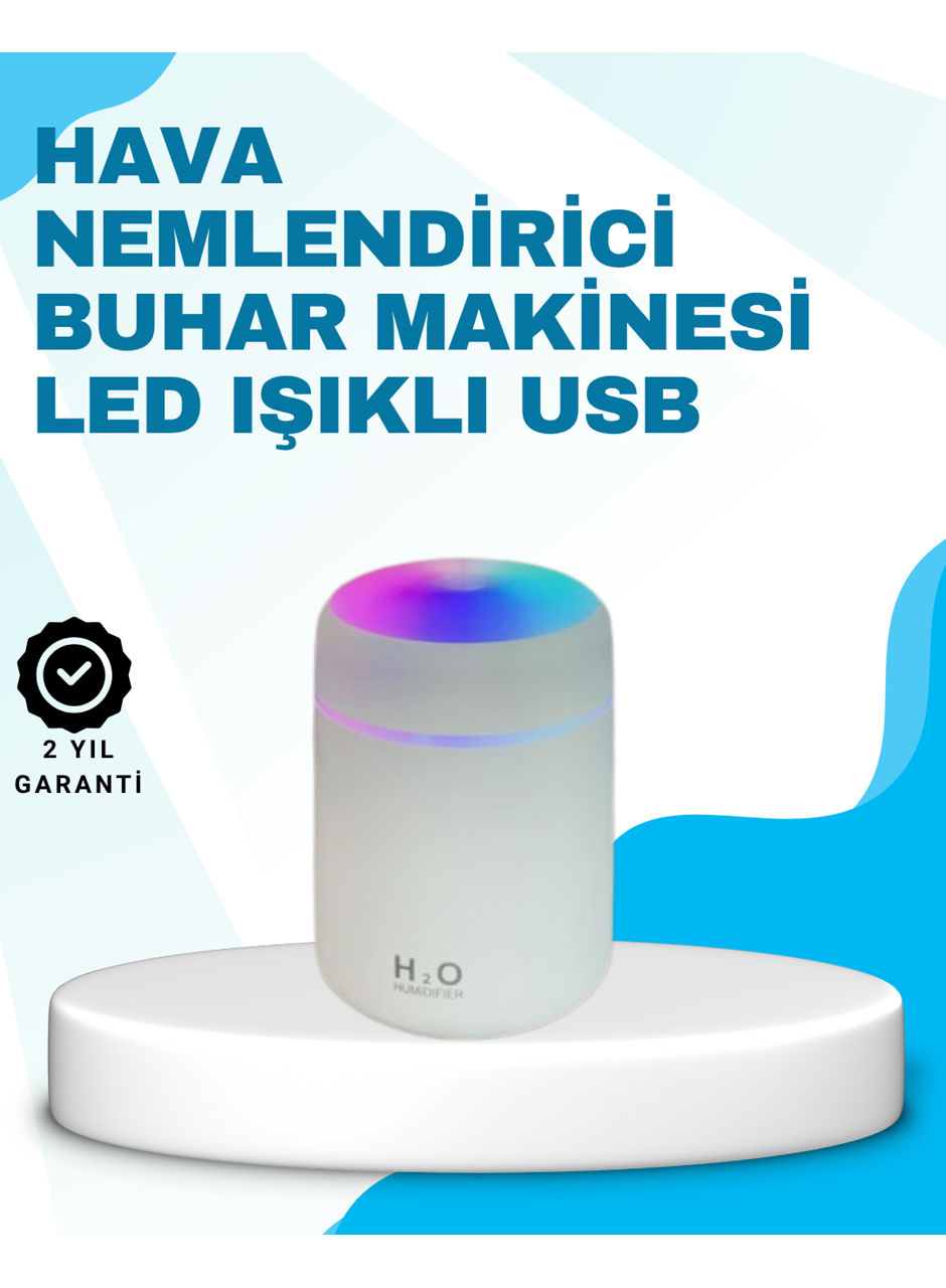 LED Işıklı Sessiz Masaüstü Nemlendirici – 3 Buhar Modu