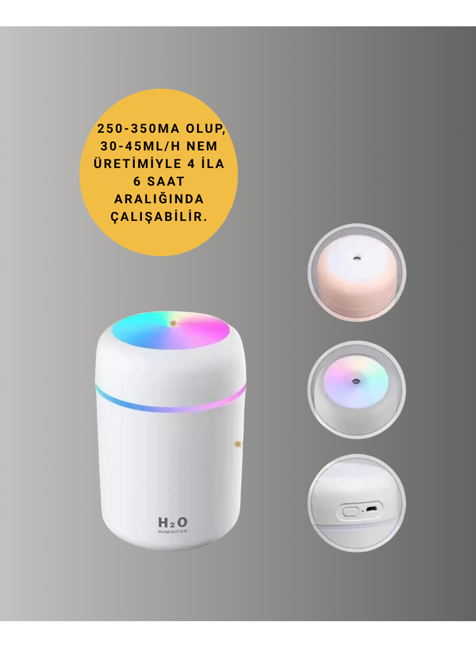 USB Girişli Taşınabilir Mini Nemlendirici 300ml Su Hazneli