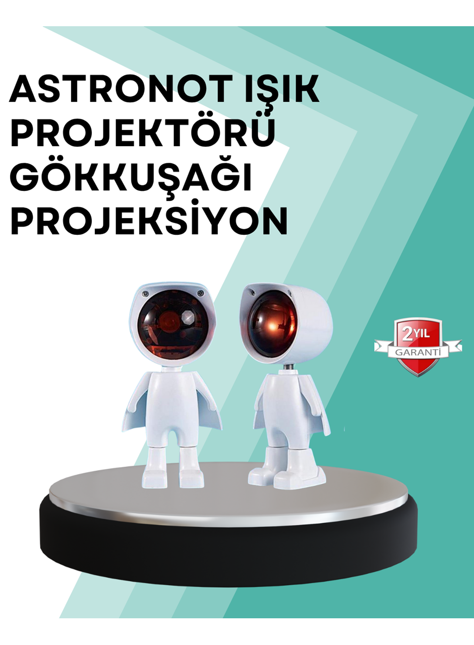 360° Ayarlanabilir Başlıklı Astronot Gece Lambası