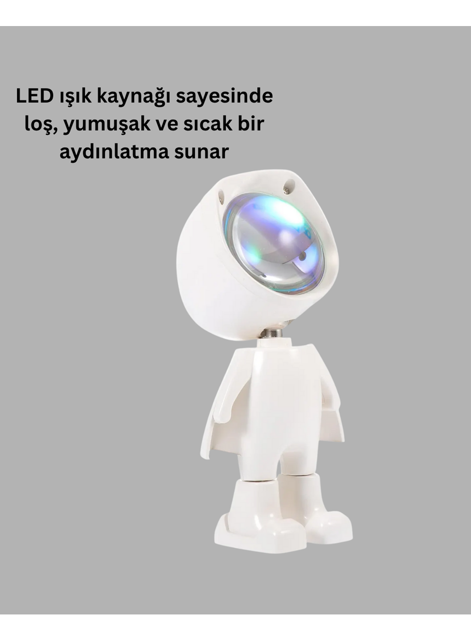 USB Şarjlı Taşınabilir Gün Batımı Projektör Lambası