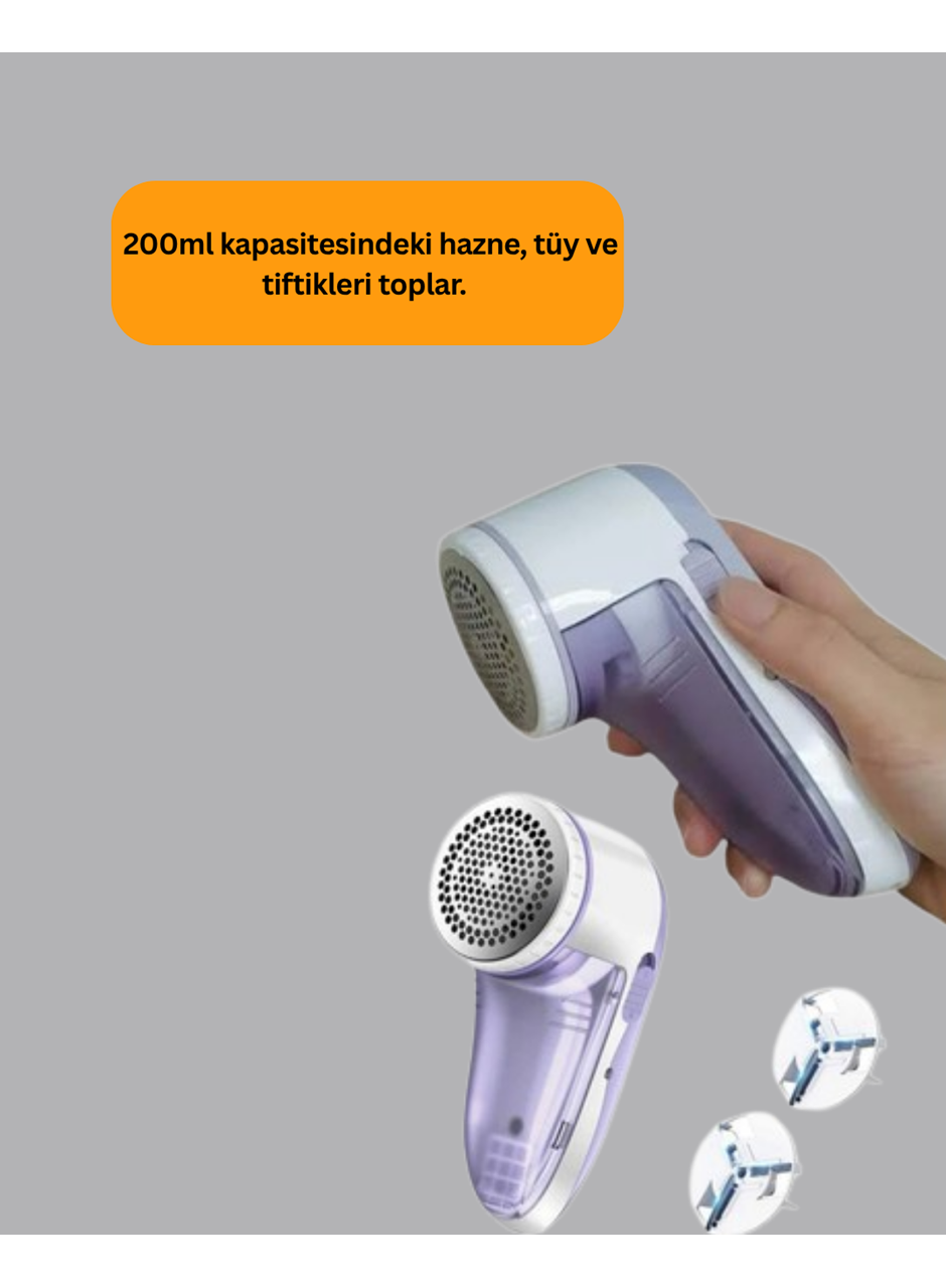 Tüy ve Tiftik Temizleyici – 3 Bıçaklı, 200ml Kapasiteli