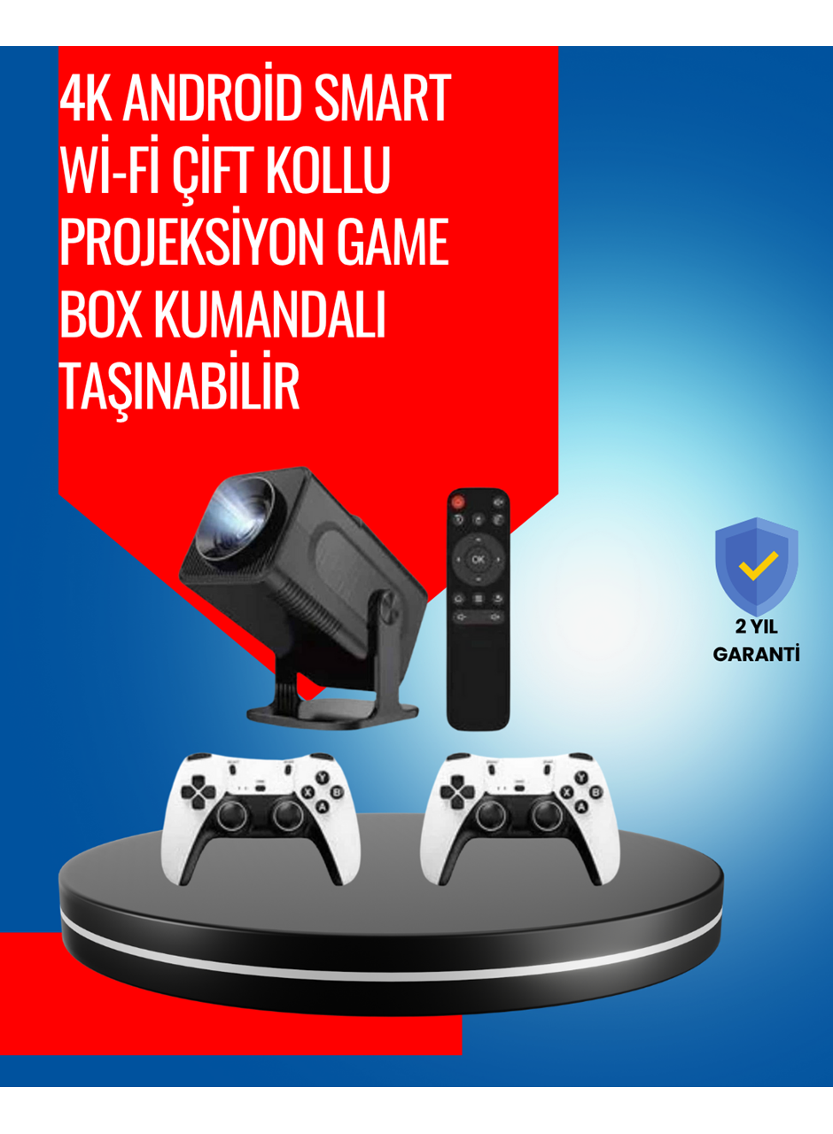 1.5 KG Ağırlığında, 4500 Retro Oyunlu Multimedya Projektör