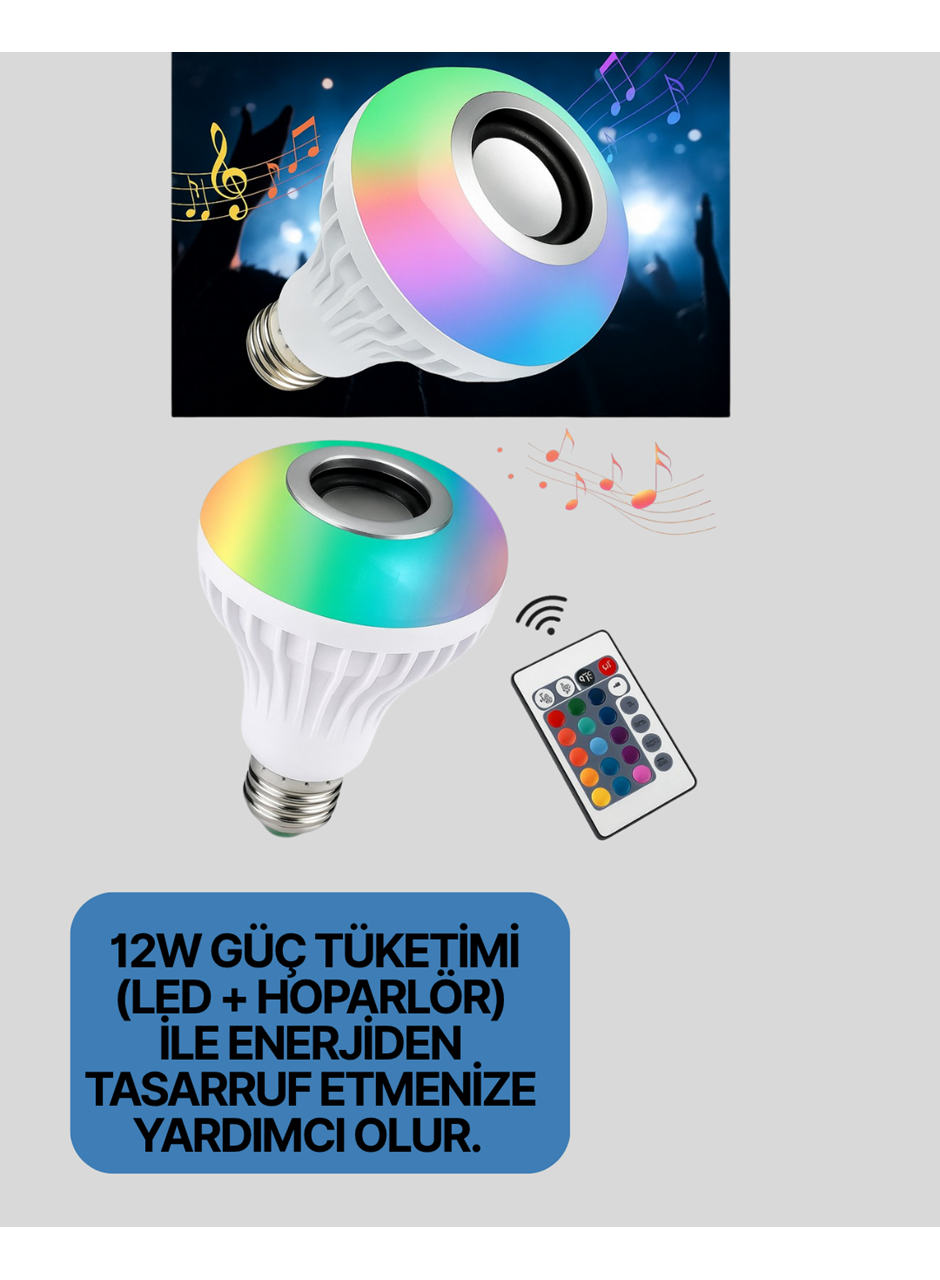 Akıllı LED Ampul – E27 Uyumlu ve Müzik Çalarlı Tasarım