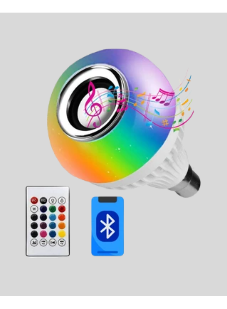 Bluetooth Hoparlörlü LED Ampul – 12W Enerji Tasarruflu