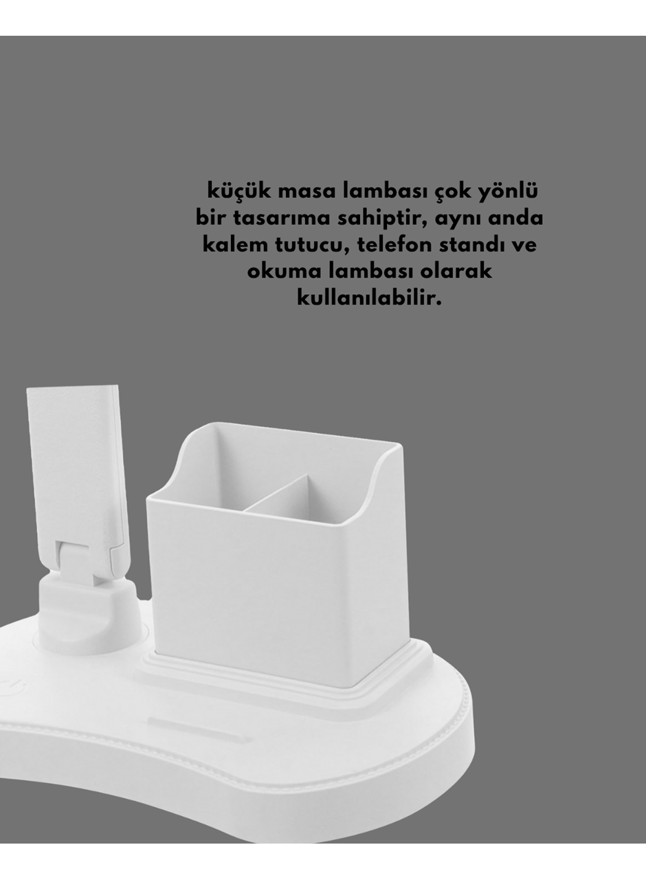 Göz Koruyucu LED Okuma Lambası | Titreşimsiz Işık, Kalemlik ve Stand Fonksiyonlu