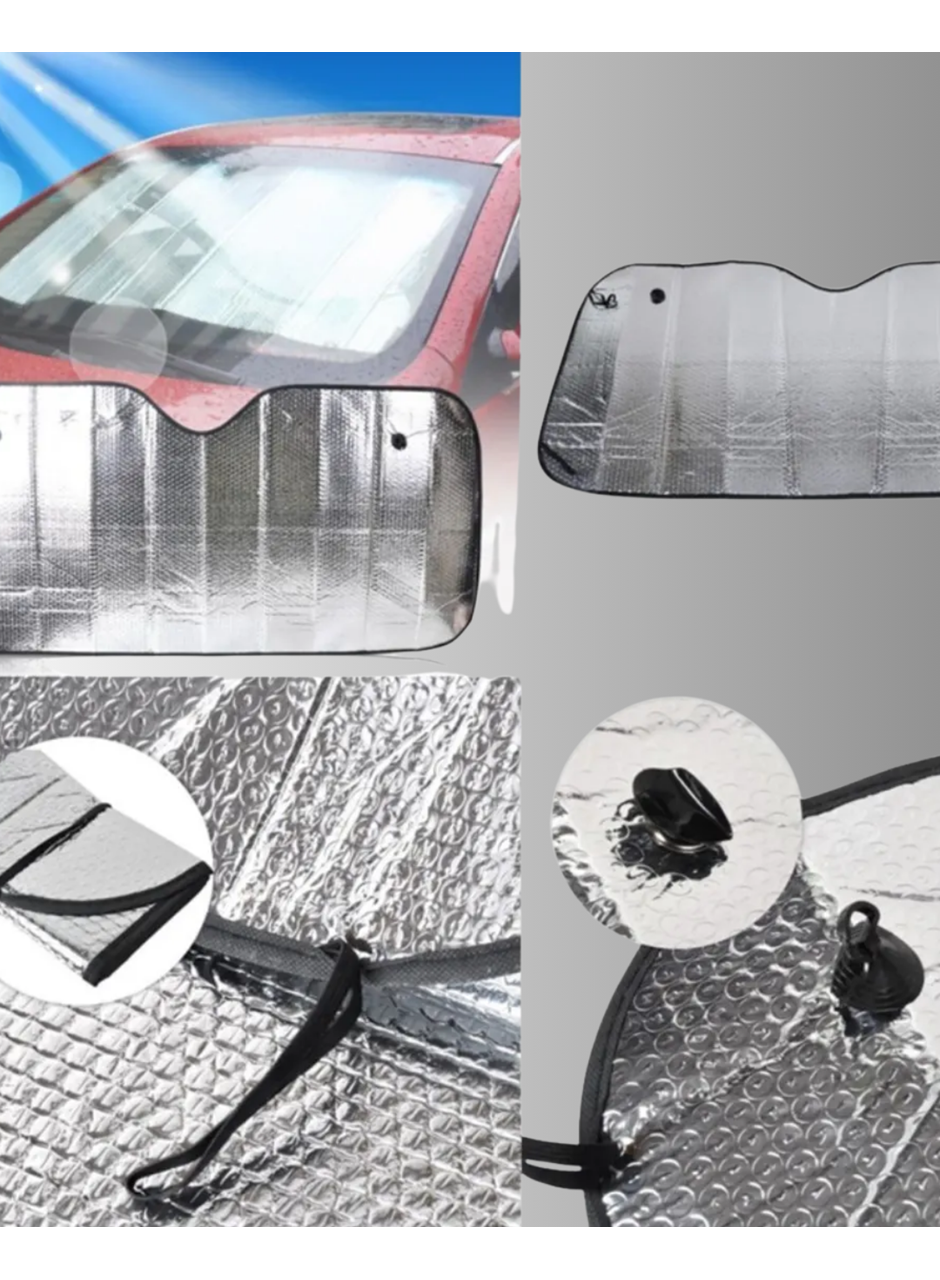 Metalize Reflektör Yüzeyli UV Koruyucu Araç Güneşliği – Serin ve Güvenli Sürüşler İçin