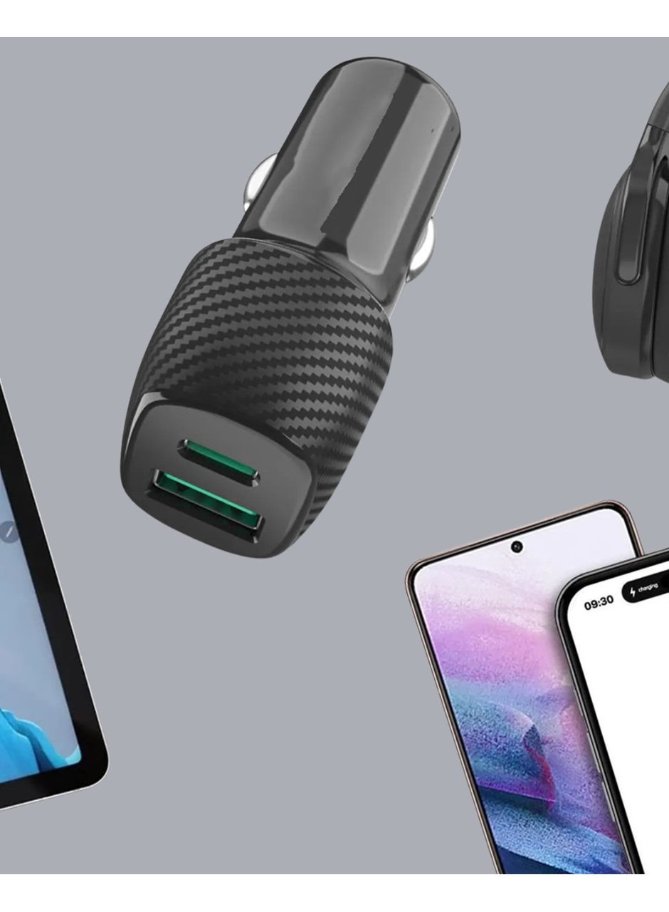 38W Çift Çıkışlı Araç Şarj Cihazı – Type-C ve USB PD Destekli